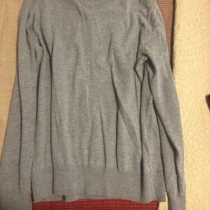 St. John's Bay Heather Gray V-Neck Sweater